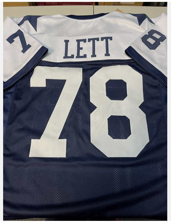 Men Cowboys #78 LEON LETTSEWN STITCHED HOME GAMEDAY JERSEY SIZE XLG SUPER BOWL Thanksgiving jersey